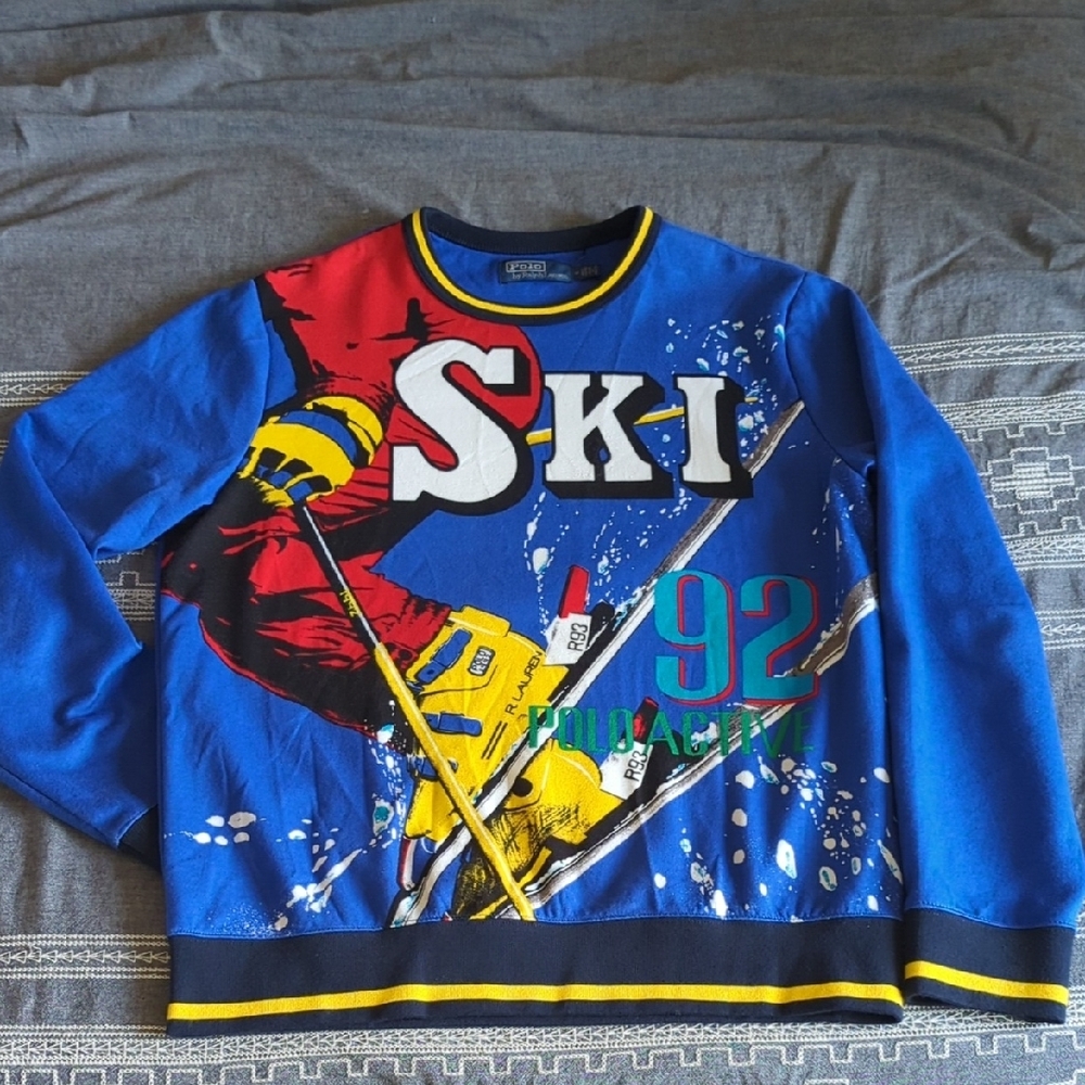 Colorful Ski Graphic Sweater